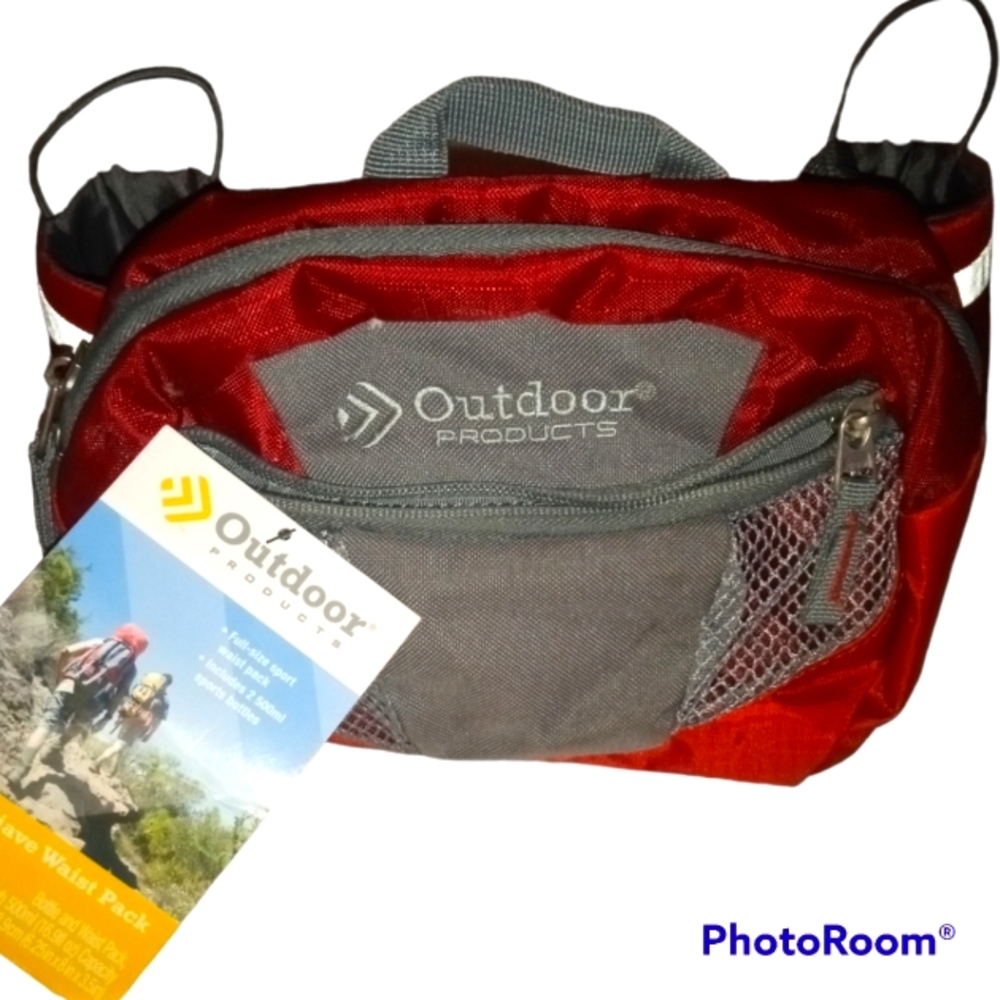 NWT Outdoor Products H20 Mojave Waist Pack Brick red Grey